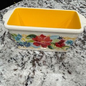 PIONEER Ceramic Dish with Blue Accent